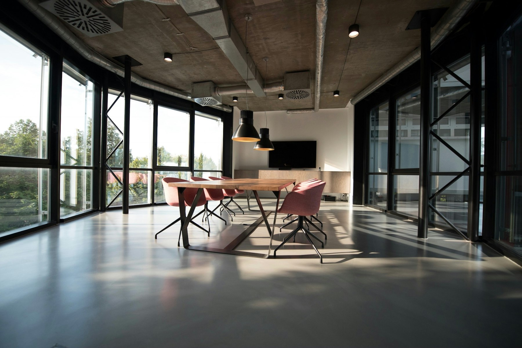 Modern office meeting space